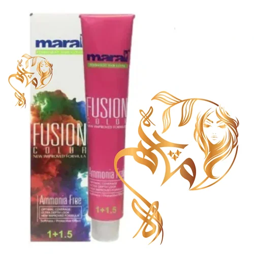 رنگ مو بدون آمونیاک فیوژن کالر مارال شماره ۹.۵۹۱ رزگلد