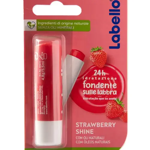بالم لب Labello مدل Strawberry Shine با رایحه توت فرنگی