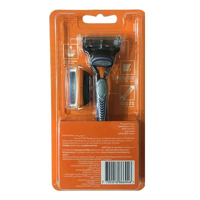 خود تراش ژیلت مدل فیوژن 5(fusion 5) همراه با تیغه یدک