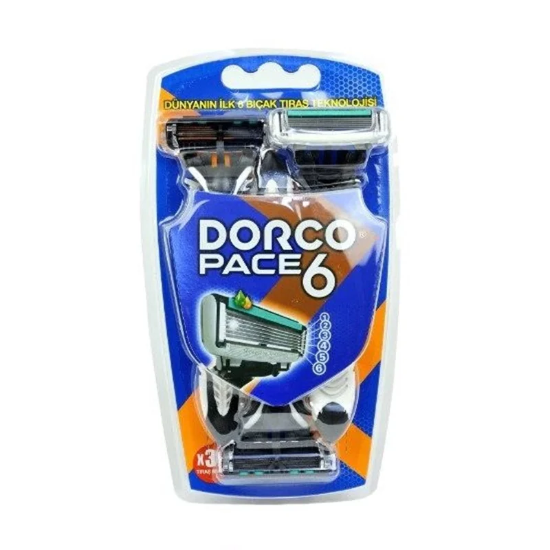 خود تراش دورکو مدل DORCO PACE 6 بسته 3 عددی